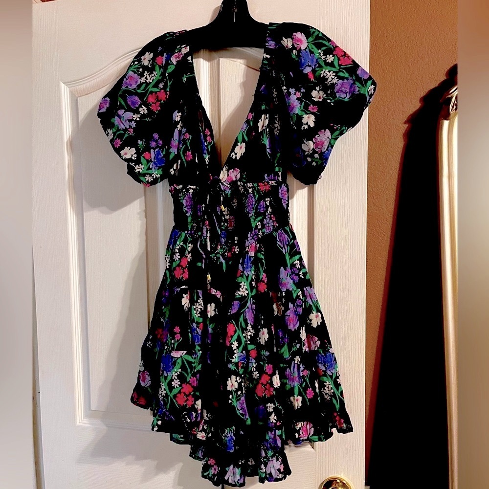 Free People Black and Purple Floral Dress
(Perfect Day Printed Dress) - Picture 4 of 14